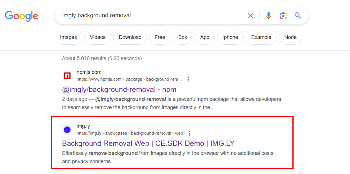 Google Img.ly - Background Removal